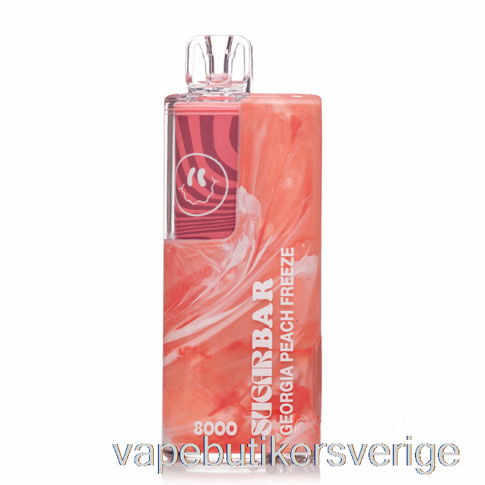 Vape Sverige Sugar Bar Sb8000 0% Noll Nikotin Engångs Georgia Persika Frys